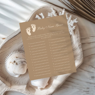 Papier Empreintes Brown Sexe Révéler Nom du bébé Jeu