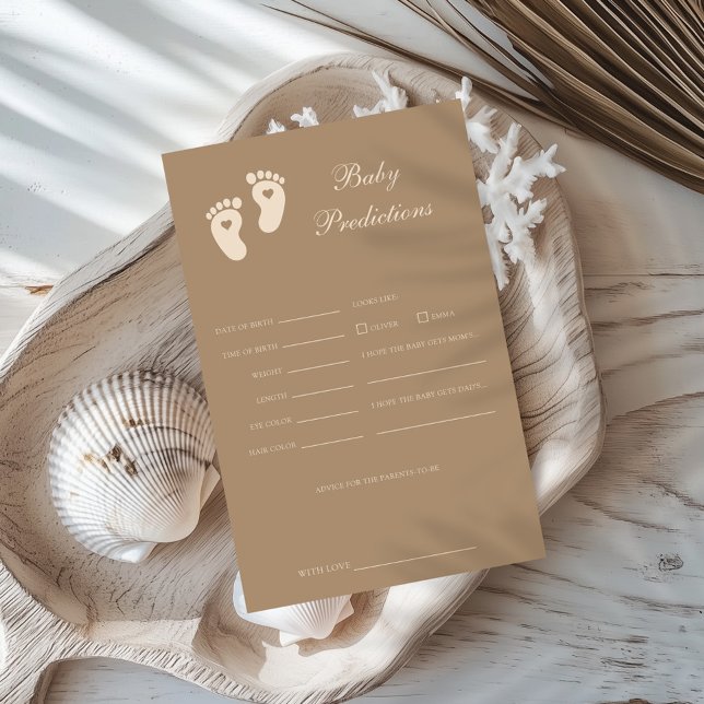 Papier Empreintes Brown Sexe Révéler Prédictions des bébé (Créateur téléchargé)