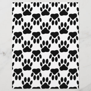 Papier Empreintes de pattes de chiens haut et bas