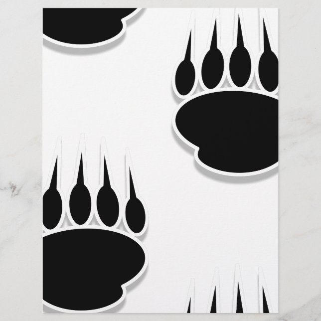 Papier Empreintes de pattes de l'ours noir (Devant)