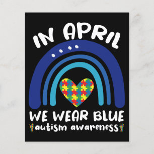 Papier En avril, nous portons du bleu Mois de la sensibil