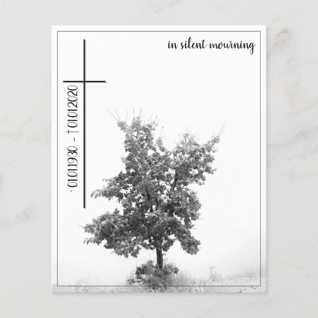 Papier En deuil silencieux - arbre sur la prairie 2.0 (Devant)