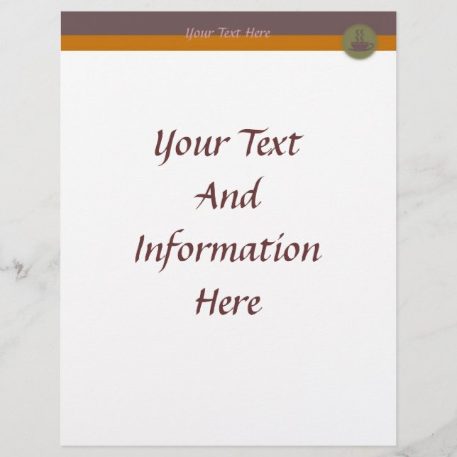 Papier En-tête à café chaud (Devant)