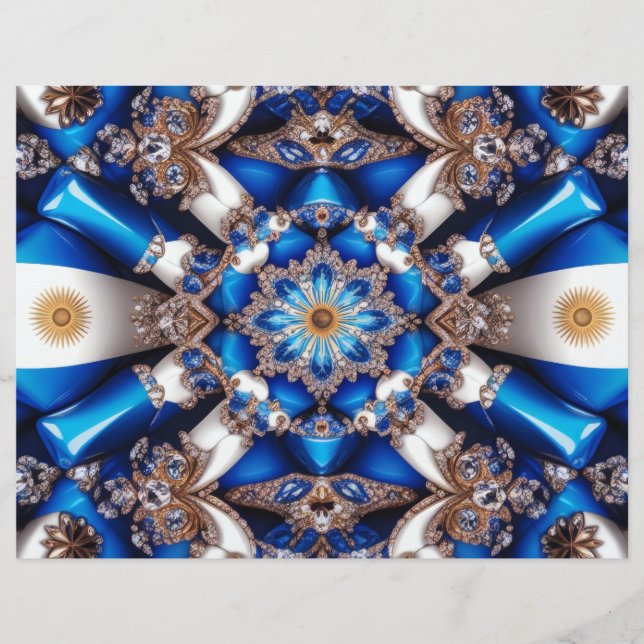 Papier En-tête avec design aux couleurs argentines (Devant)