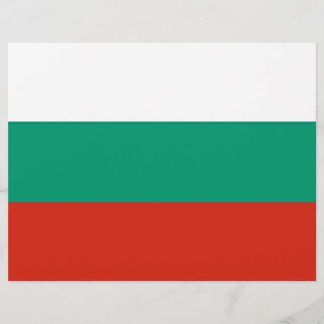 Papier En-tête avec Drapeau de Bulgarie (Devant)