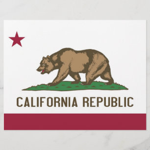 Papier En-tête avec Drapeau de Californie, USA