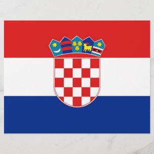 Papier En-tête avec Drapeau de Croatie