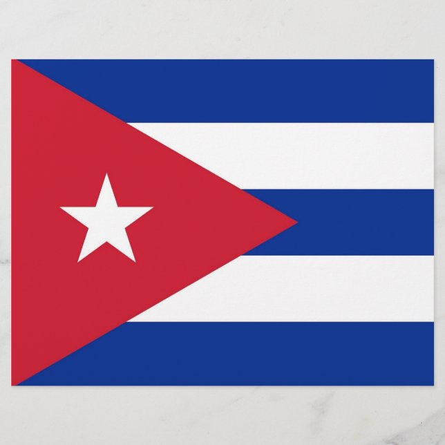 Papier En-tête avec Drapeau de Cuba (Devant)