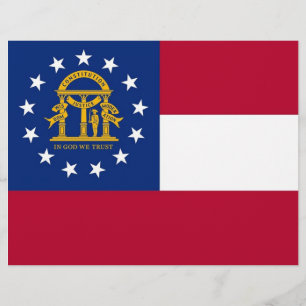 Papier En-tête avec Drapeau de Géorgie, USA