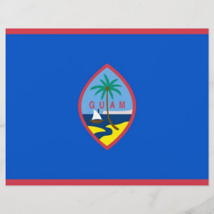 Papier En-tête avec Drapeau de Guam, États-Unis
