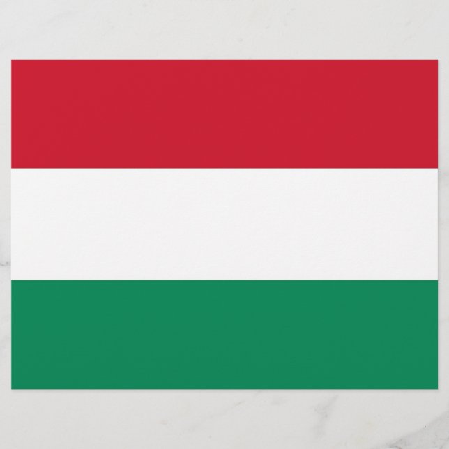 Papier En-tête avec Drapeau de Hongrie (Devant)