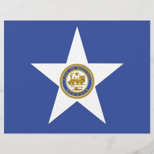 Papier En-tête avec drapeau de Houston, États-Unis