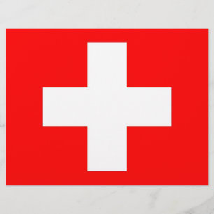 Papier En-tête avec drapeau de la Suisse
