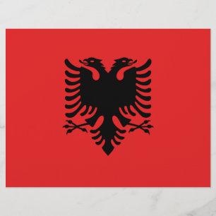 Papier En-tête avec Drapeau de l'Albanie