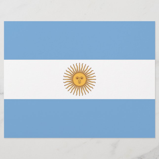 Papier En-tête avec Drapeau de l'Argentine (Devant)