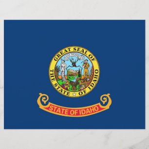 Papier En-tête avec Drapeau de l'Idaho, États-Unis