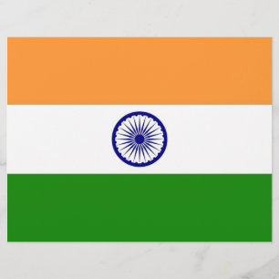 Papier En-tête avec drapeau de l'Inde