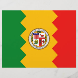 Papier En-tête avec Drapeau de Los Angeles, Californie