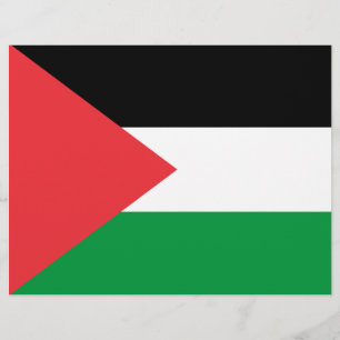 Papier En-tête avec Drapeau de Palestine