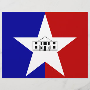 Papier En-tête avec Drapeau de San Antonio, USA