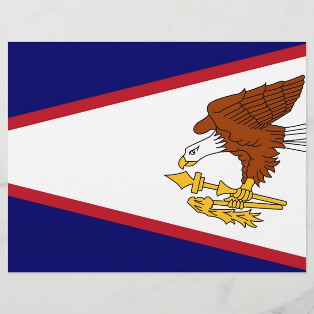 Papier En-tête avec Drapeau des Samoa américaines (Devant)