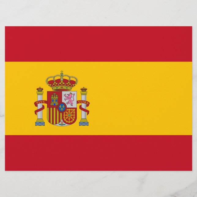 Papier En-tête avec Drapeau d'Espagne (Devant)