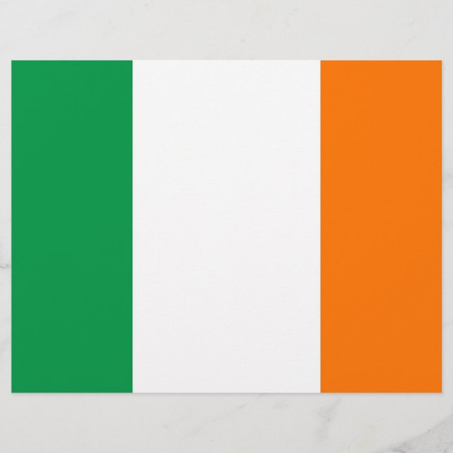 Papier En-tête avec Drapeau d'Irlande (Devant)