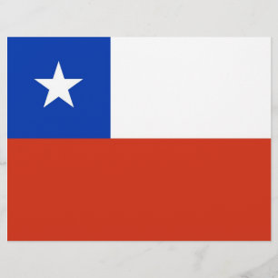 Papier En-tête avec Drapeau du Chili