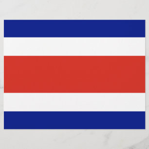 Papier En-tête avec Drapeau du Costa Rica