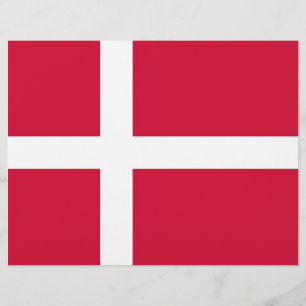 Papier En-tête avec drapeau du Danemark