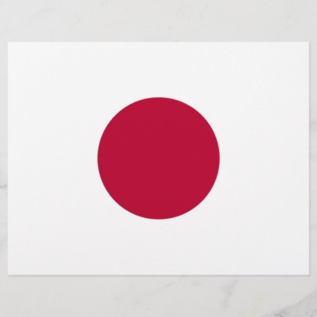Papier En-tête avec Drapeau du Japon (Devant)