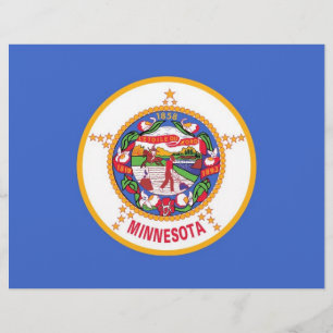 Papier En-tête avec Drapeau du Minnesota, États-Unis