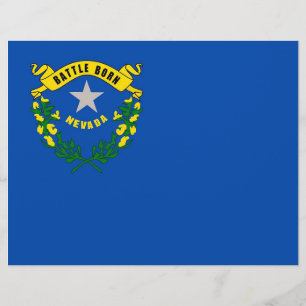 Papier En-tête avec Drapeau du Nevada, USA