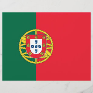 Papier En-tête avec drapeau du Portugal