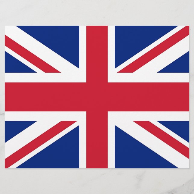 Papier En-tête avec drapeau du Royaume-Uni (Devant)