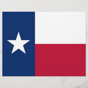 Papier En-tête avec Drapeau du Texas, États-Unis