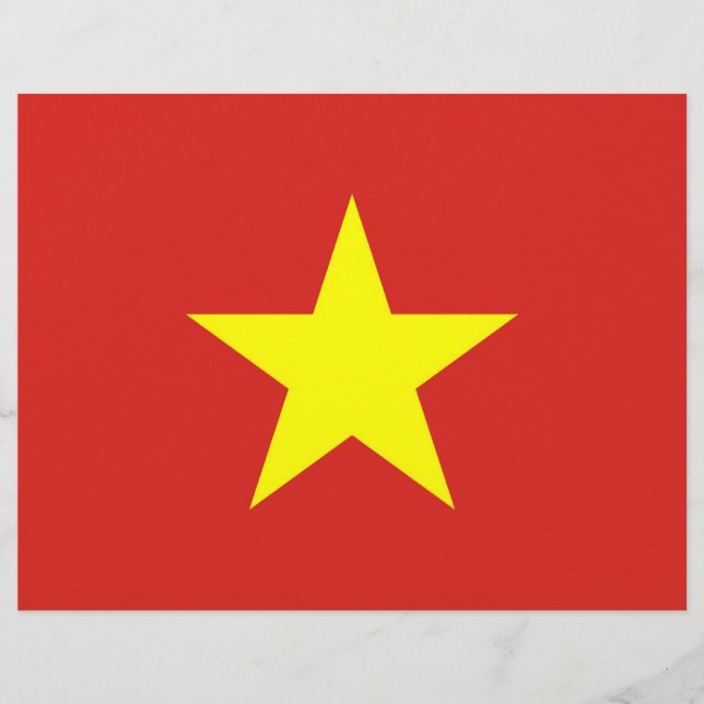 Papier En-tête avec Drapeau du Vietnam (Devant)