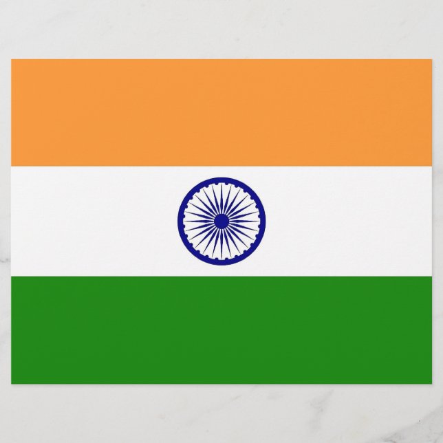 Papier En-tête avec le drapeau de l'Inde (Devant)