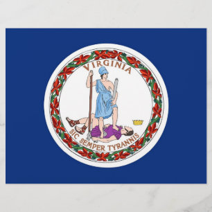 Papier En-tête avec le drapeau de Virginie, États-Unis