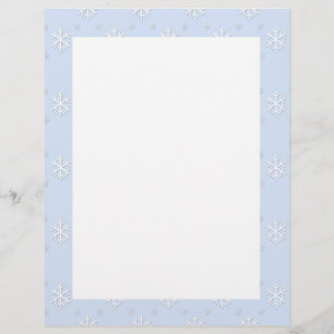 Papier En-tête de la bordure du flocon de neige
