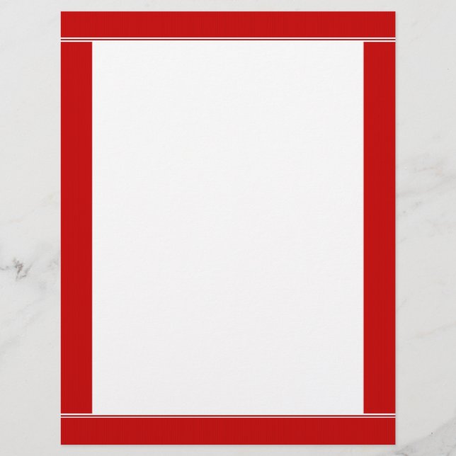 Papier En-tête de la lettre à carreaux rayés rouges (Devant)