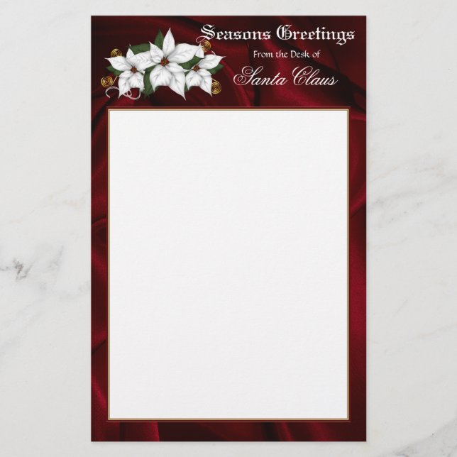 Papier En-tête de la lettre stationnaire père Noël (Devant)