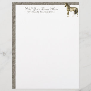 Papier En-tête de la licorne d'or