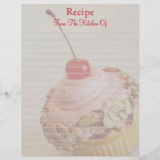 Papier En-tête de la recette de cerise dorée (Devant)