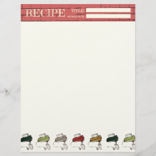 Papier En-tête de la recette du livre de cuisine pour mél