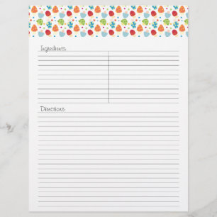 Papier En-tête de la recette Mushroms