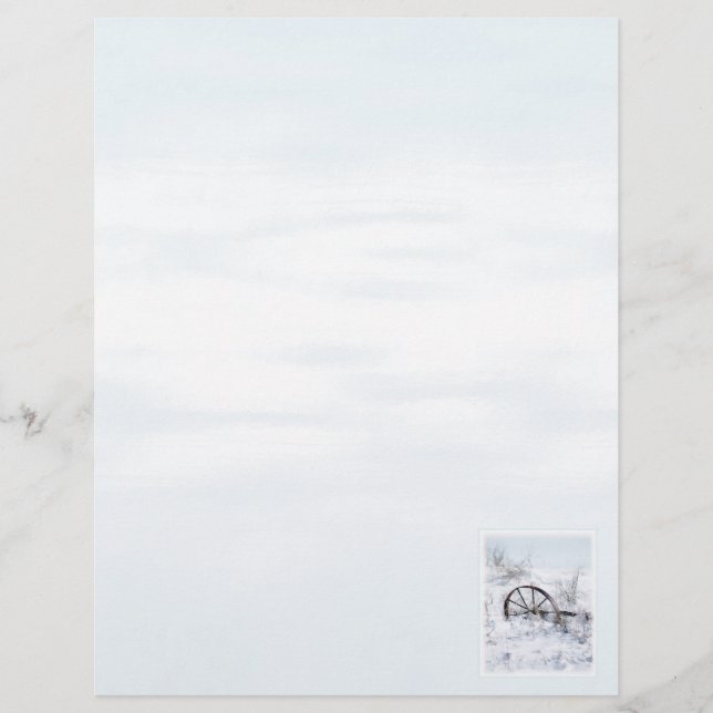 Papier En-tête de la scène de neige hivernale (Devant)