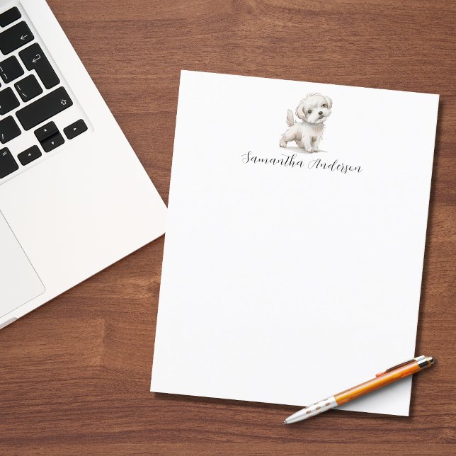 Papier En-tête de l'aquarelle de chien (Créateur téléchargé)