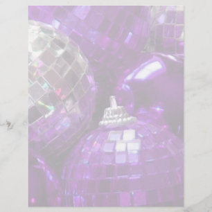 Papier En-tête de l'en-tête Baubles violets