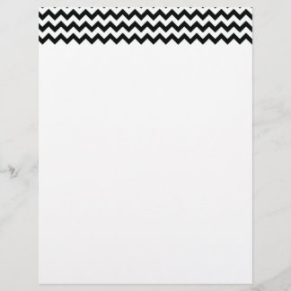 Papier En-tête de lettre Chevrons Blanc Noir